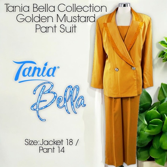 Tania Bella Collection Golden Mustard Pant Suit - Picture 16 of 16
